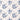Delphiniums Indigo Fabric